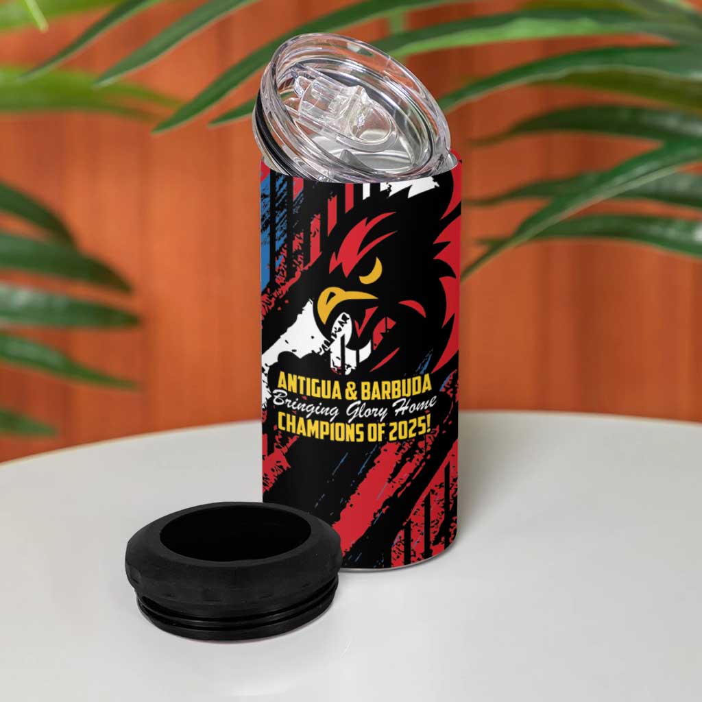 Caribbean Cricket Antigua and Barbuda 4 in 1 Can Cooler Tumbler First Crown Forever Proud - Wonder Print Shop