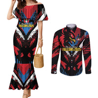 Caribbean Cricket Antigua and Barbuda Couples Matching Mermaid Dress and Long Sleeve Button Shirt First Crown Forever Proud - Wonder Print Shop