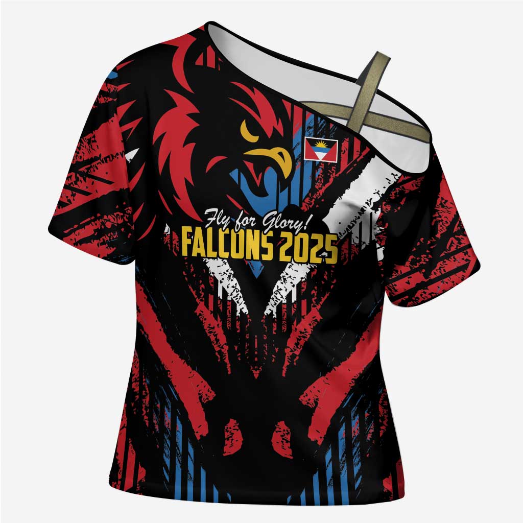 Caribbean Cricket Antigua and Barbuda Cross Shoulder Shirt First Crown Forever Proud - Wonder Print Shop