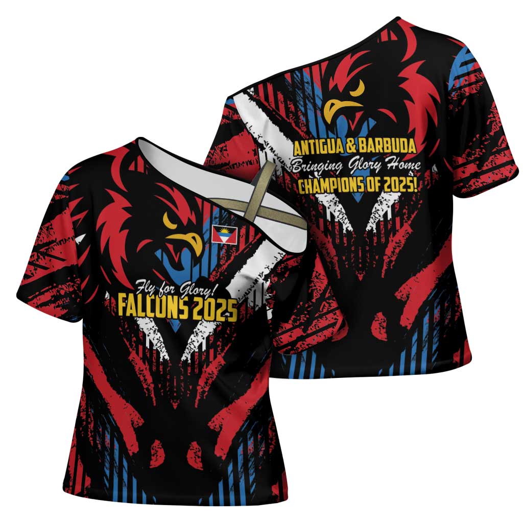 Caribbean Cricket Antigua and Barbuda Cross Shoulder Shirt First Crown Forever Proud - Wonder Print Shop