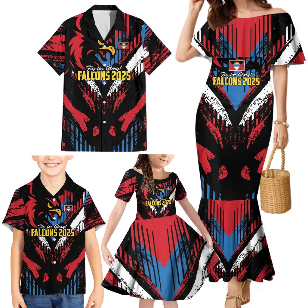 Caribbean Cricket Antigua and Barbuda Family Matching Mermaid Dress and Hawaiian Shirt First Crown Forever Proud - Wonder Print Shop