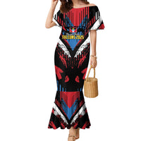 Caribbean Cricket Antigua and Barbuda Family Matching Mermaid Dress and Hawaiian Shirt First Crown Forever Proud - Wonder Print Shop