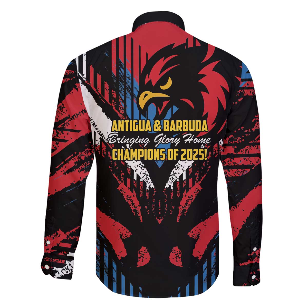 Caribbean Cricket Antigua and Barbuda Family Matching Off The Shoulder Long Sleeve Dress and Hawaiian Shirt First Crown Forever Proud - Wonder Print Shop