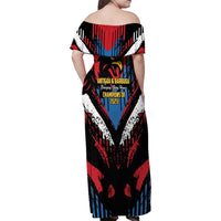Caribbean Cricket Antigua and Barbuda Family Matching Off Shoulder Maxi Dress and Hawaiian Shirt First Crown Forever Proud - Wonder Print Shop