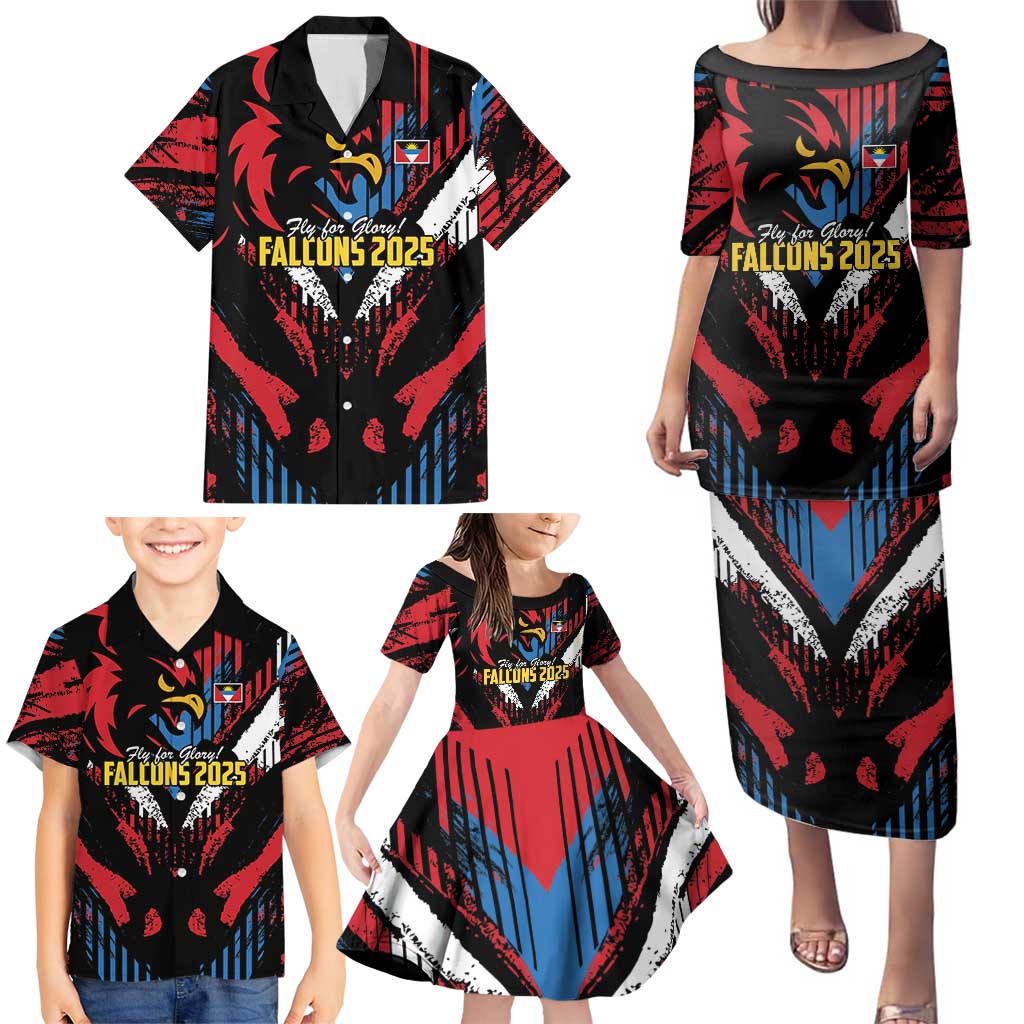 Caribbean Cricket Antigua and Barbuda Family Matching Puletasi and Hawaiian Shirt First Crown Forever Proud - Wonder Print Shop