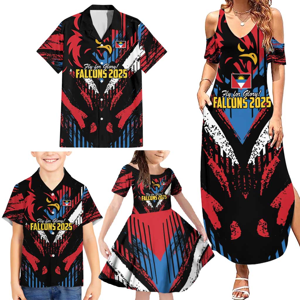 Caribbean Cricket Antigua and Barbuda Family Matching Summer Maxi Dress and Hawaiian Shirt First Crown Forever Proud - Wonder Print Shop