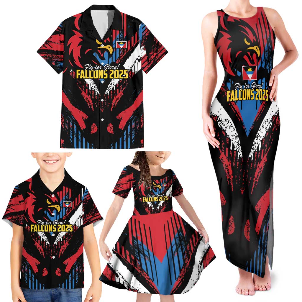 Caribbean Cricket Antigua and Barbuda Family Matching Tank Maxi Dress and Hawaiian Shirt First Crown Forever Proud - Wonder Print Shop