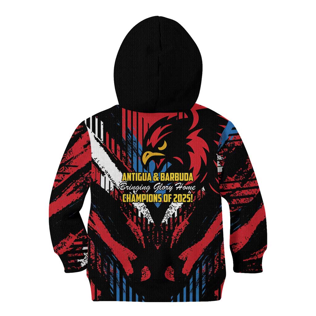Caribbean Cricket Antigua and Barbuda Kid Hoodie First Crown Forever Proud - Wonder Print Shop