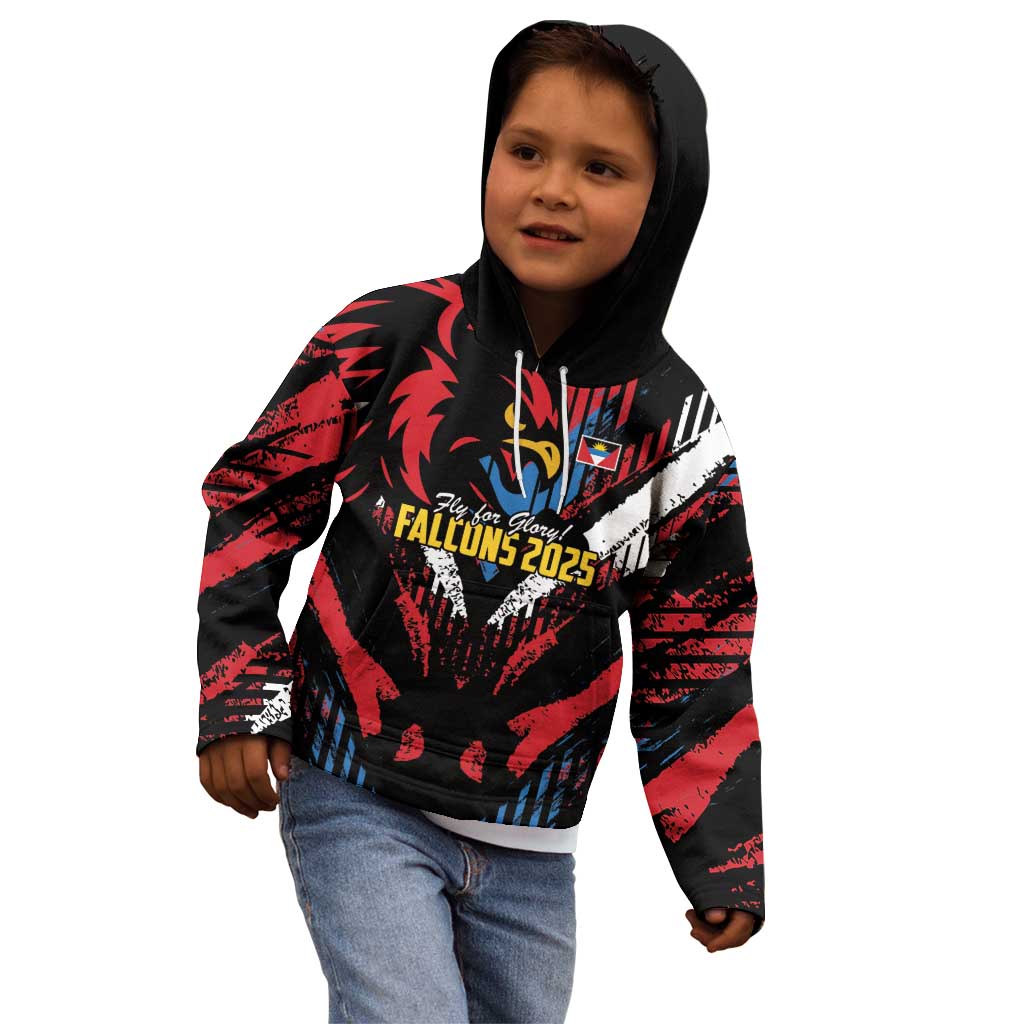 Caribbean Cricket Antigua and Barbuda Kid Hoodie First Crown Forever Proud - Wonder Print Shop