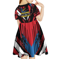 Caribbean Cricket Antigua and Barbuda Kid Short Sleeve Dress First Crown Forever Proud - Wonder Print Shop