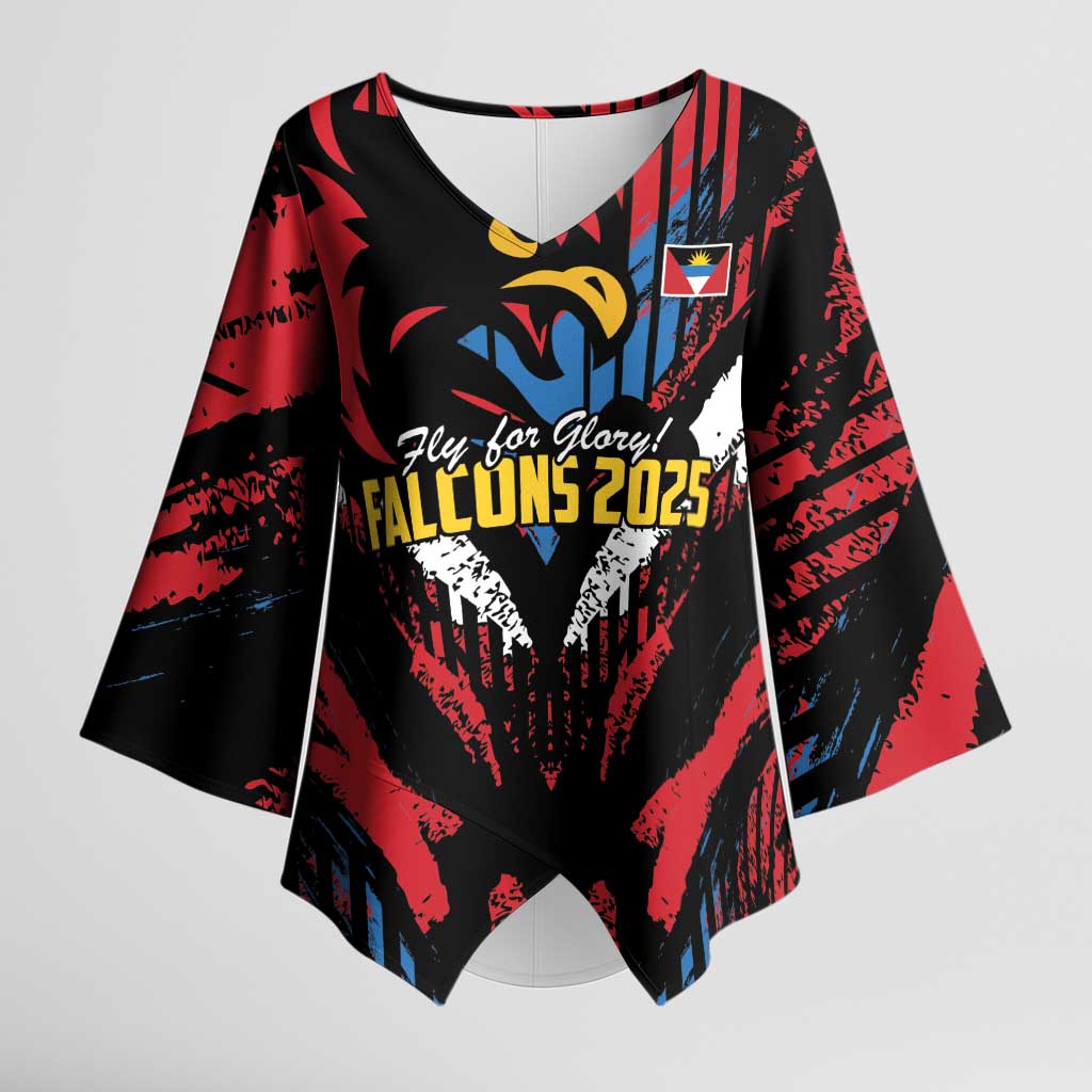 Caribbean Cricket Antigua and Barbuda Kimono Sleeve Blouse First Crown Forever Proud - Wonder Print Shop