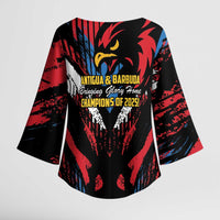 Caribbean Cricket Antigua and Barbuda Kimono Sleeve Blouse First Crown Forever Proud - Wonder Print Shop