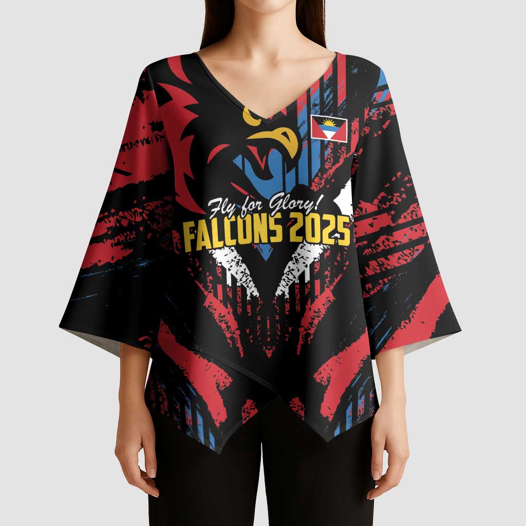 Caribbean Cricket Antigua and Barbuda Kimono Sleeve Blouse First Crown Forever Proud - Wonder Print Shop