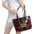 Caribbean Cricket Antigua and Barbuda Leather Tote Bag First Crown Forever Proud - Wonder Print Shop