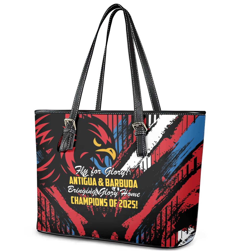 Caribbean Cricket Antigua and Barbuda Leather Tote Bag First Crown Forever Proud - Wonder Print Shop