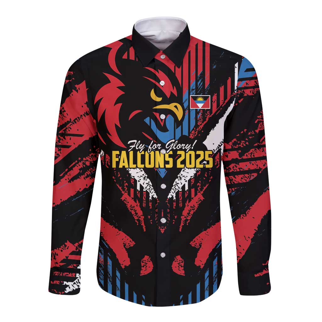 Caribbean Cricket Antigua and Barbuda Long Sleeve Button Shirt First Crown Forever Proud - Wonder Print Shop