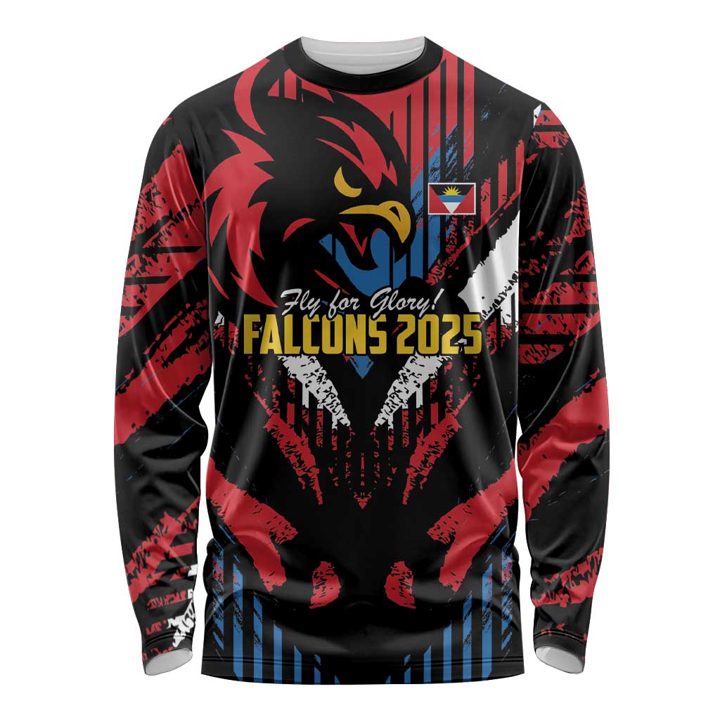 Caribbean Cricket Antigua and Barbuda Long Sleeve Shirt First Crown Forever Proud - Wonder Print Shop