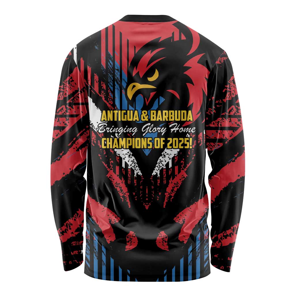 Caribbean Cricket Antigua and Barbuda Long Sleeve Shirt First Crown Forever Proud - Wonder Print Shop