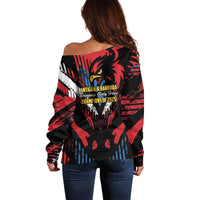 Caribbean Cricket Antigua and Barbuda Off Shoulder Sweater First Crown Forever Proud - Wonder Print Shop