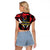 Caribbean Cricket Antigua and Barbuda Raglan Cropped T Shirt First Crown Forever Proud - Wonder Print Shop