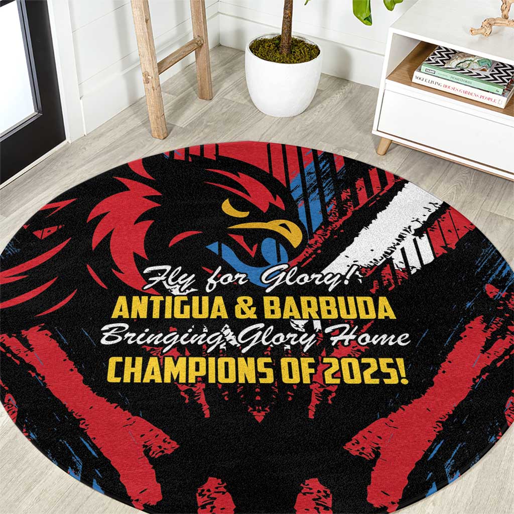 Caribbean Cricket Antigua and Barbuda Round Carpet First Crown Forever Proud - Wonder Print Shop