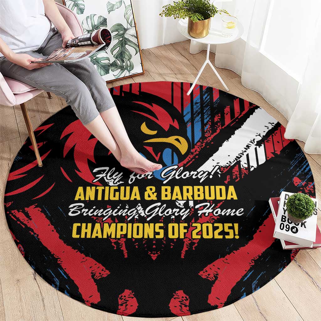 Caribbean Cricket Antigua and Barbuda Round Carpet First Crown Forever Proud - Wonder Print Shop