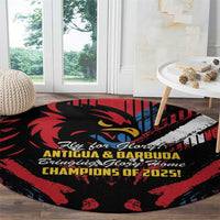 Caribbean Cricket Antigua and Barbuda Round Carpet First Crown Forever Proud - Wonder Print Shop