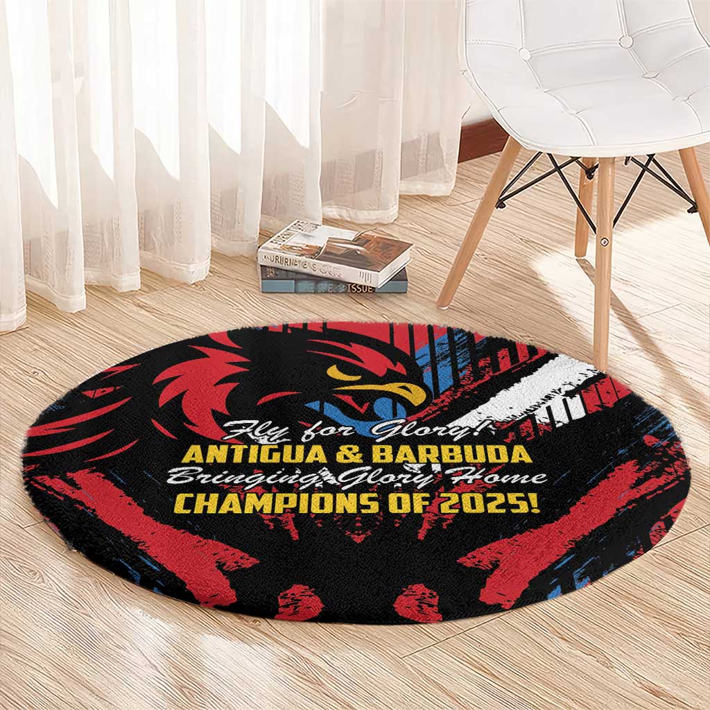 Caribbean Cricket Antigua and Barbuda Round Carpet First Crown Forever Proud - Wonder Print Shop