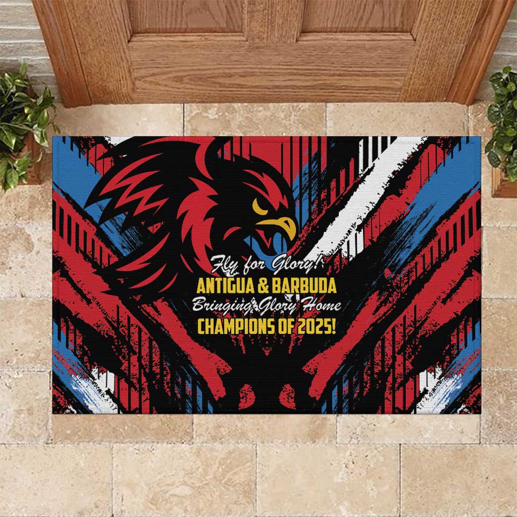 Caribbean Cricket Antigua and Barbuda Rubber Doormat First Crown Forever Proud - Wonder Print Shop
