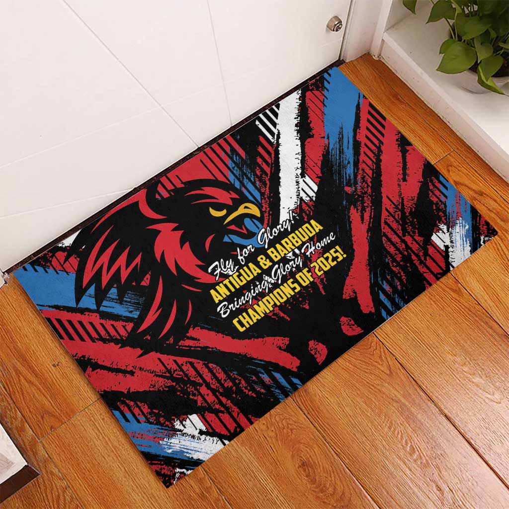 Caribbean Cricket Antigua and Barbuda Rubber Doormat First Crown Forever Proud - Wonder Print Shop