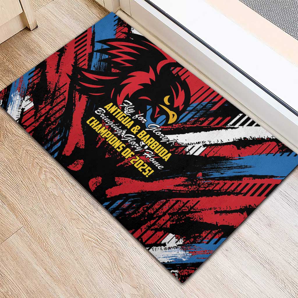 Caribbean Cricket Antigua and Barbuda Rubber Doormat First Crown Forever Proud - Wonder Print Shop
