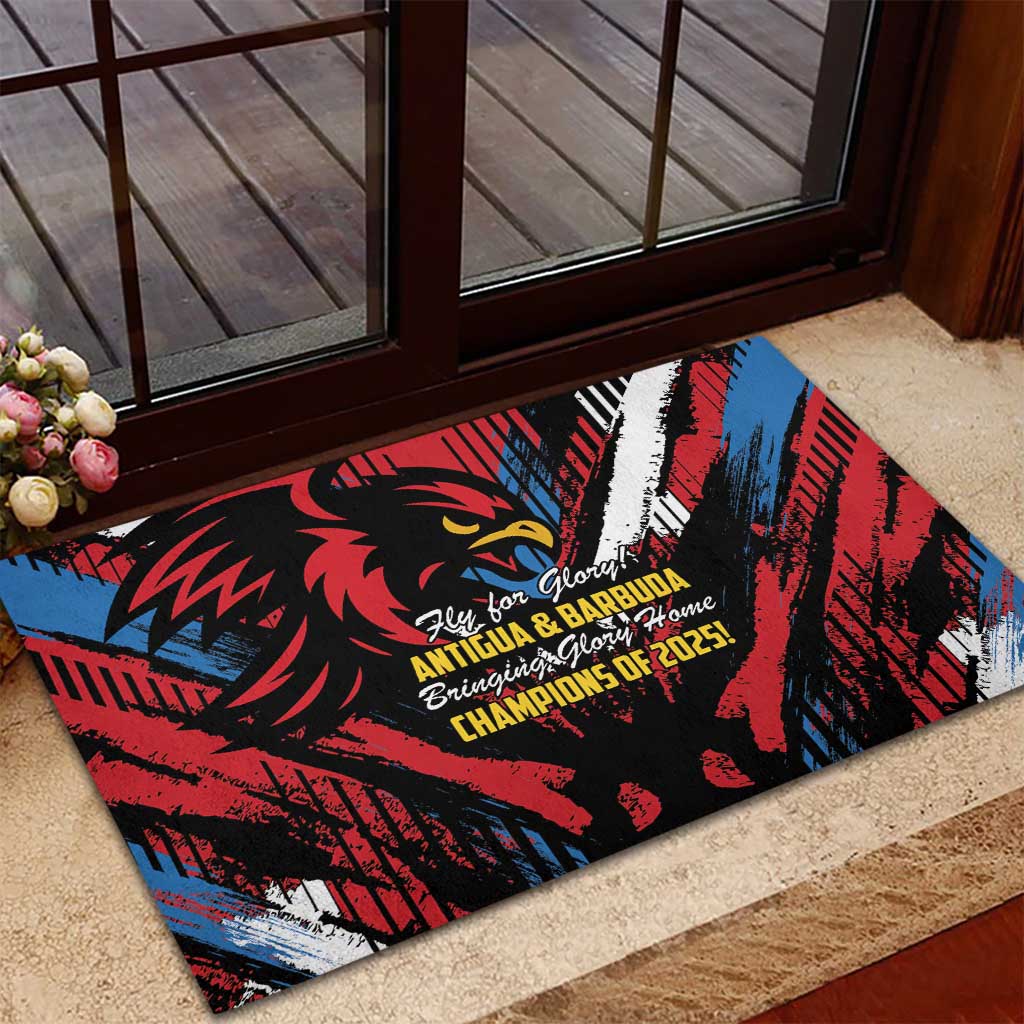 Caribbean Cricket Antigua and Barbuda Rubber Doormat First Crown Forever Proud - Wonder Print Shop