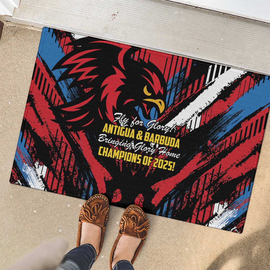 Caribbean Cricket Antigua and Barbuda Rubber Doormat First Crown Forever Proud - Wonder Print Shop
