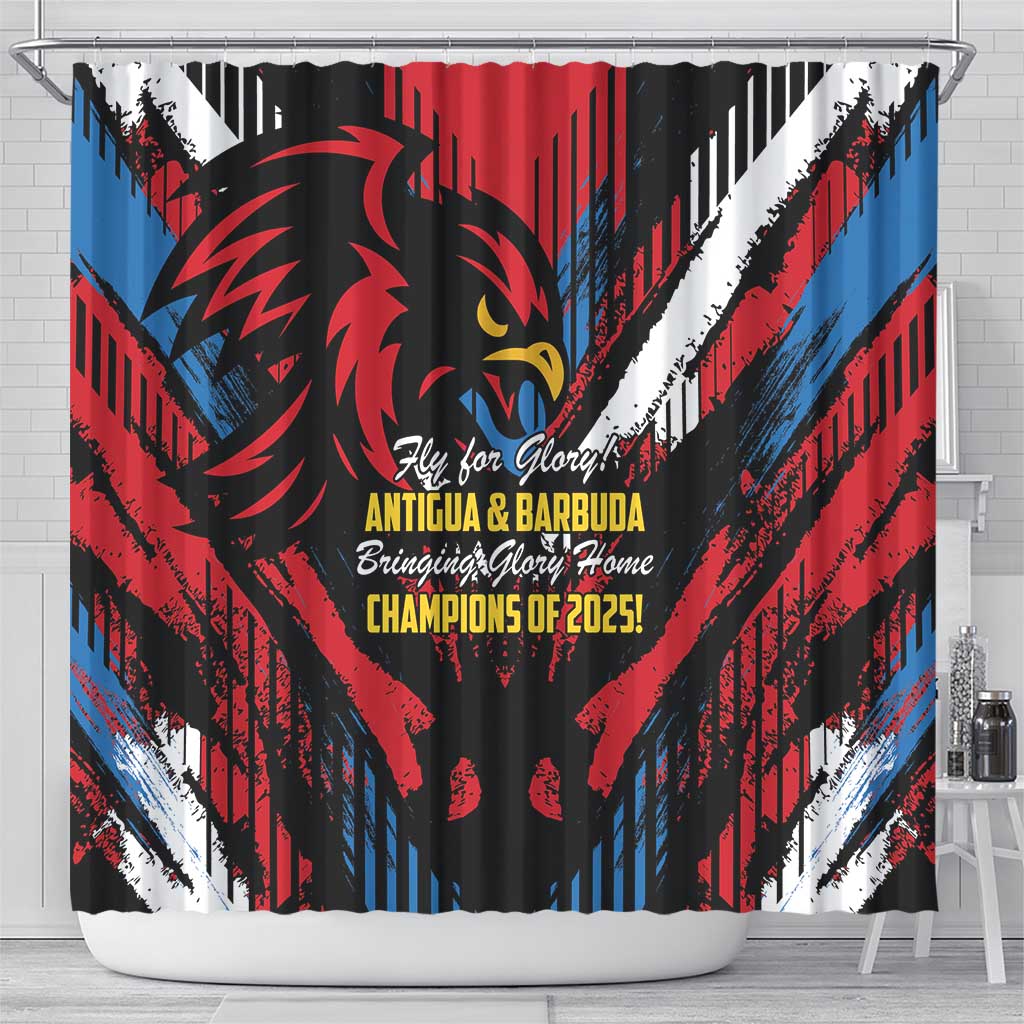 Caribbean Cricket Antigua and Barbuda Shower Curtain First Crown Forever Proud - Wonder Print Shop