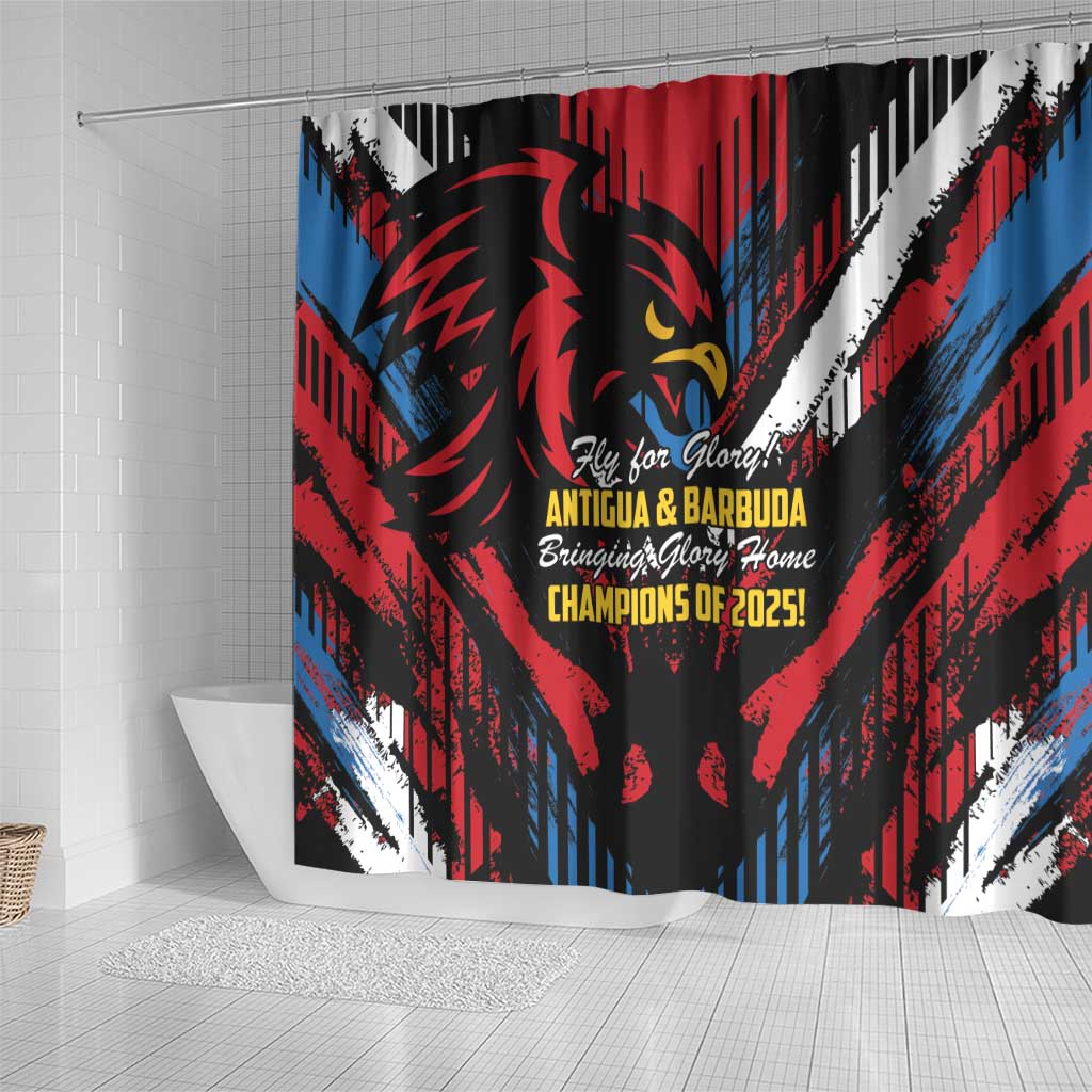 Caribbean Cricket Antigua and Barbuda Shower Curtain First Crown Forever Proud - Wonder Print Shop