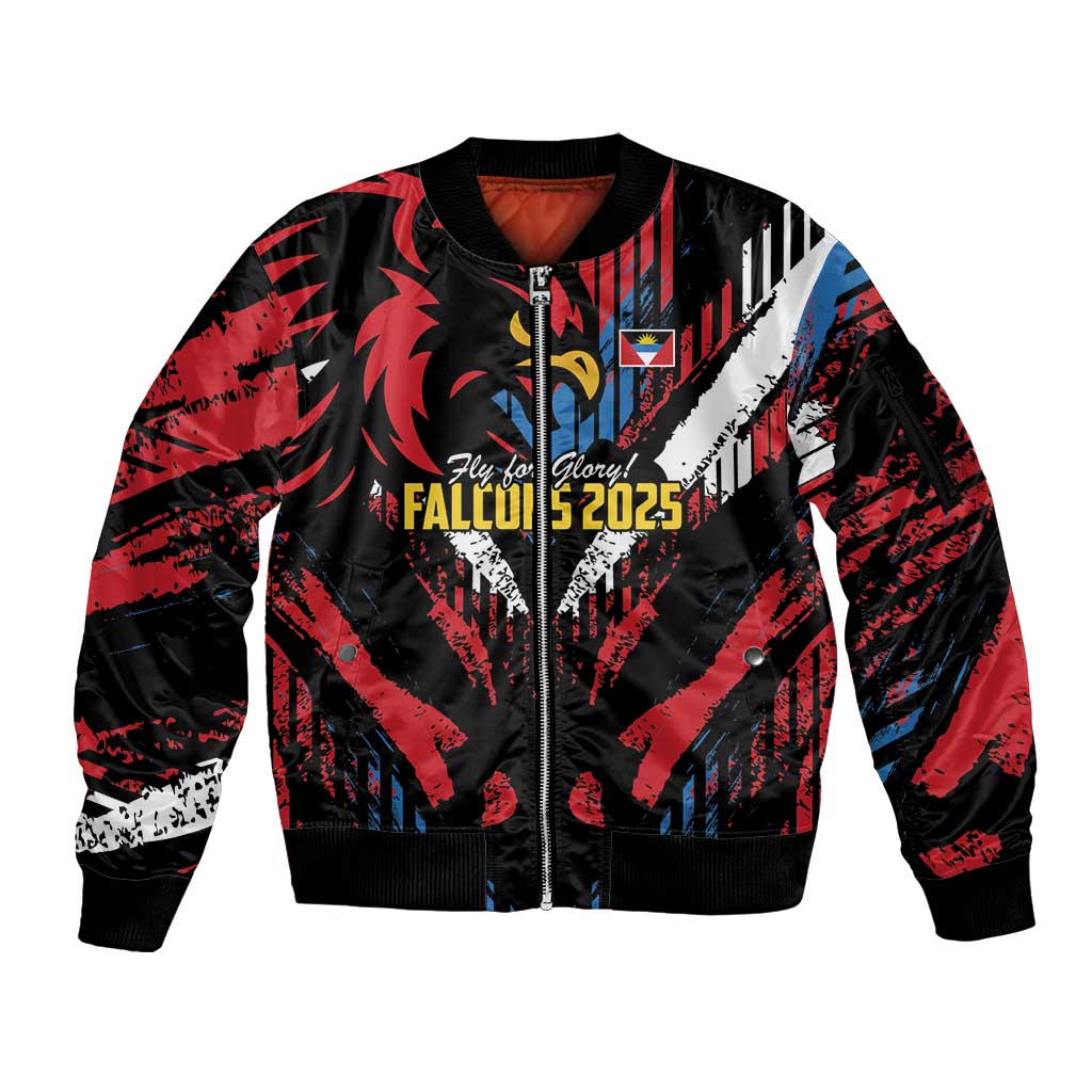 Caribbean Cricket Antigua and Barbuda Sleeve Zip Bomber Jacket First Crown Forever Proud - Wonder Print Shop