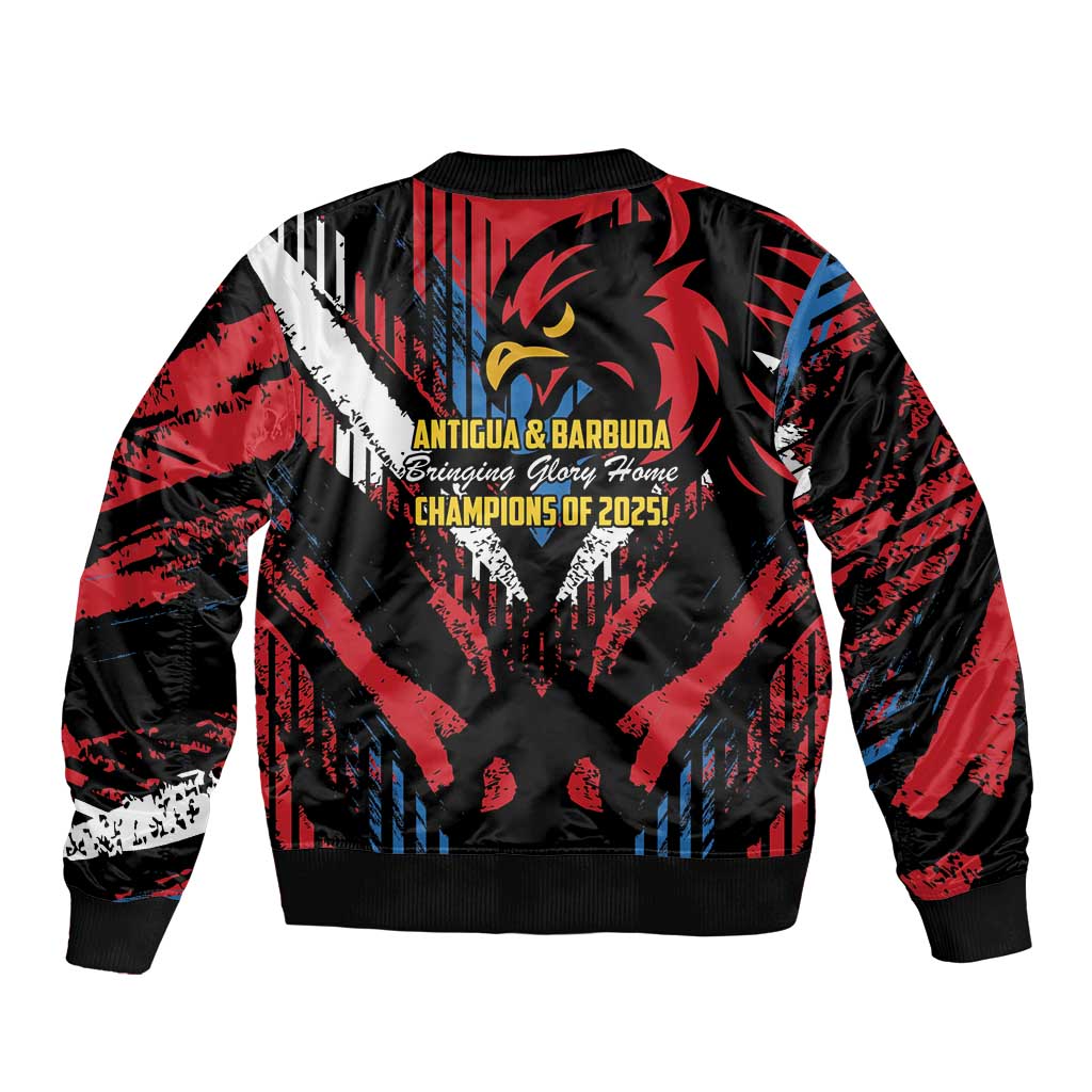 Caribbean Cricket Antigua and Barbuda Sleeve Zip Bomber Jacket First Crown Forever Proud - Wonder Print Shop