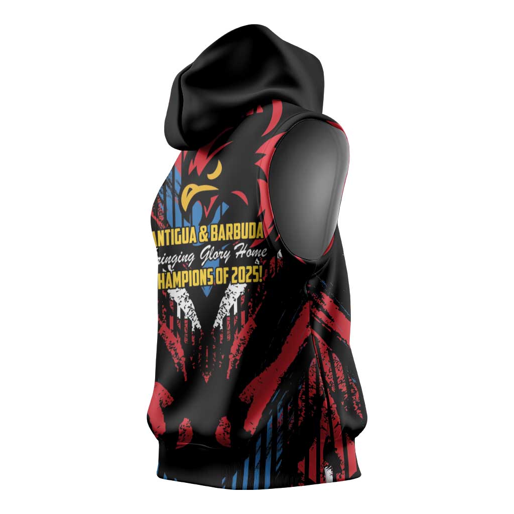 Caribbean Cricket Antigua and Barbuda Sleeveless Hoodie First Crown Forever Proud - Wonder Print Shop