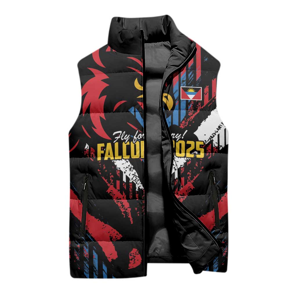 Caribbean Cricket Antigua and Barbuda Sleeveless Puffer Jacket First Crown Forever Proud - Wonder Print Shop
