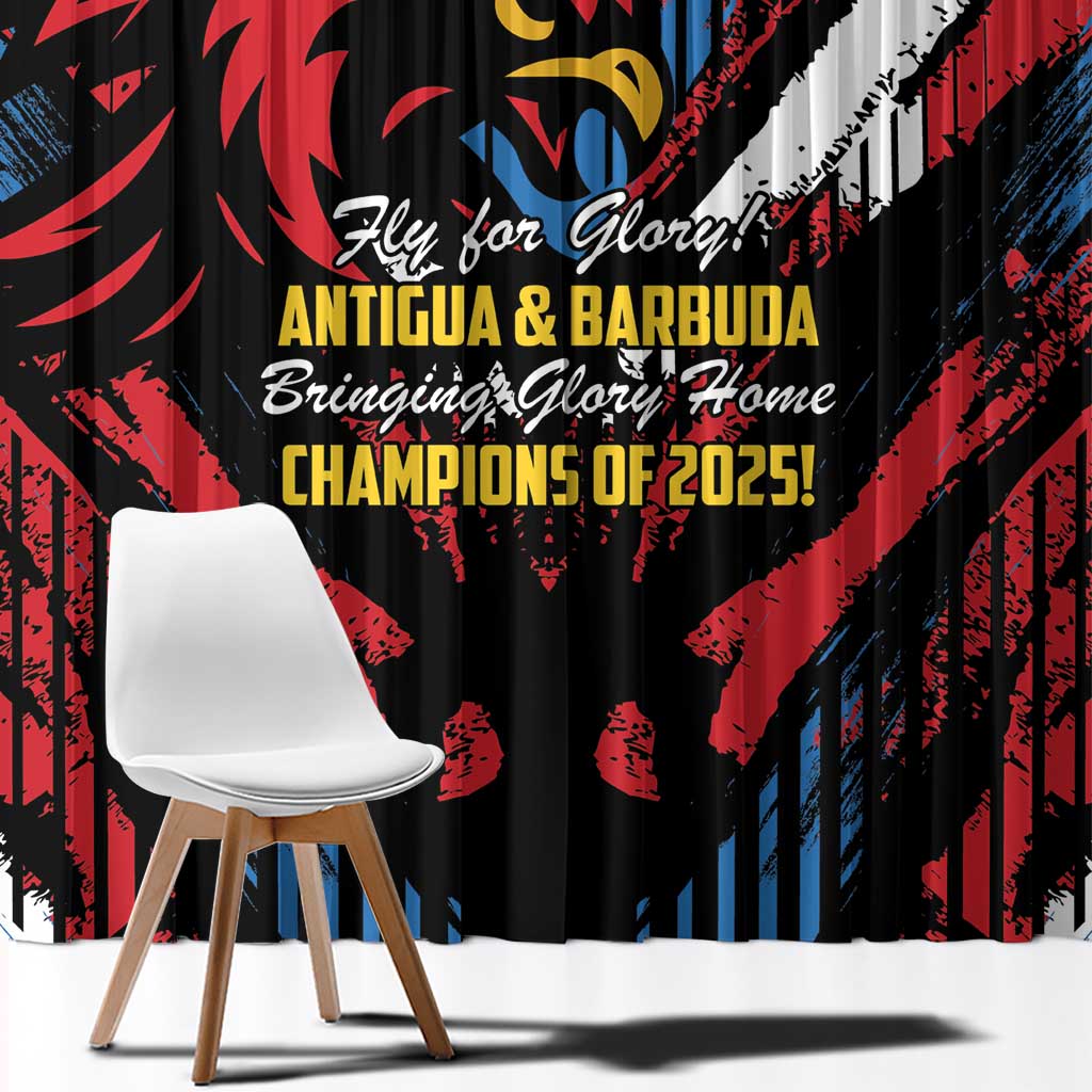 Caribbean Cricket Antigua and Barbuda Window Curtain First Crown Forever Proud - Wonder Print Shop
