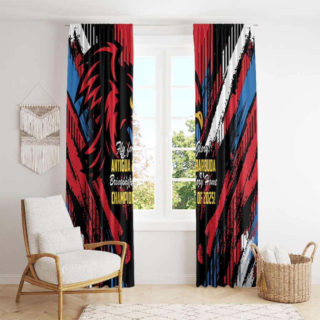 Caribbean Cricket Antigua and Barbuda Window Curtain First Crown Forever Proud - Wonder Print Shop