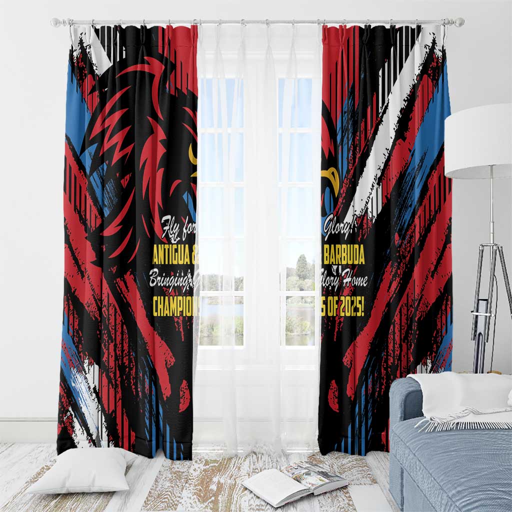 Caribbean Cricket Antigua and Barbuda Window Curtain First Crown Forever Proud - Wonder Print Shop