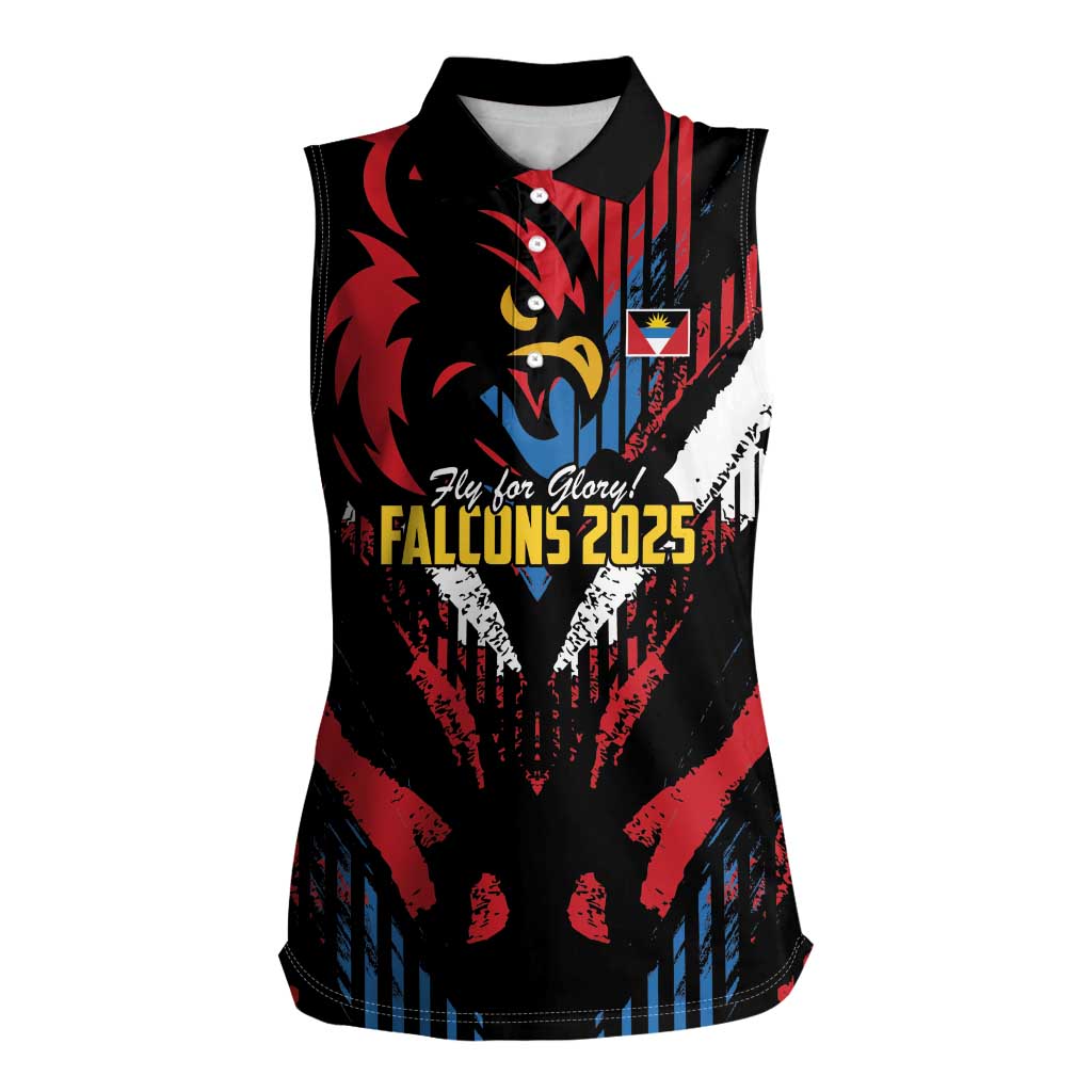 Caribbean Cricket Antigua and Barbuda Women Sleeveless Polo Shirt First Crown Forever Proud - Wonder Print Shop