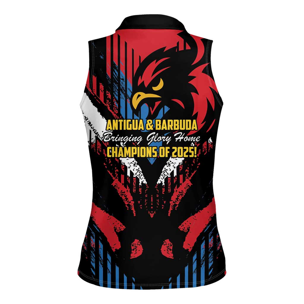 Caribbean Cricket Antigua and Barbuda Women Sleeveless Polo Shirt First Crown Forever Proud - Wonder Print Shop
