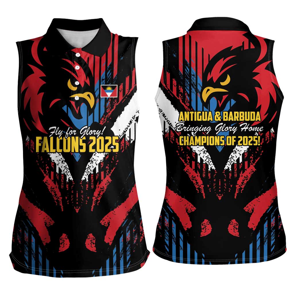 Caribbean Cricket Antigua and Barbuda Women Sleeveless Polo Shirt First Crown Forever Proud - Wonder Print Shop