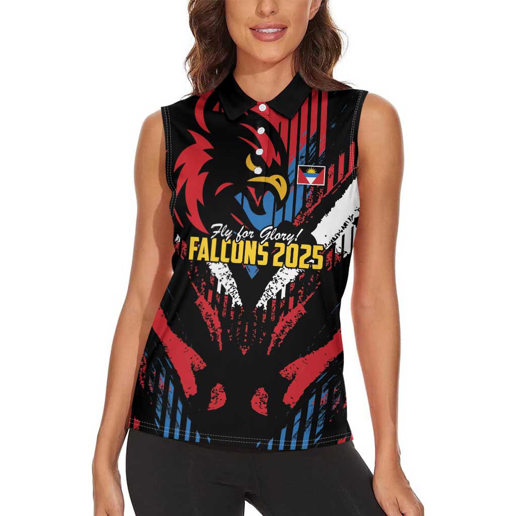 Caribbean Cricket Antigua and Barbuda Women Sleeveless Polo Shirt First Crown Forever Proud - Wonder Print Shop