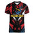 Caribbean Cricket Antigua and Barbuda Women V-Neck T-Shirt First Crown Forever Proud - Wonder Print Shop