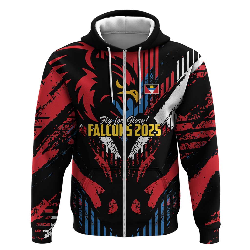 Caribbean Cricket Antigua and Barbuda Zip Hoodie First Crown Forever Proud - Wonder Print Shop