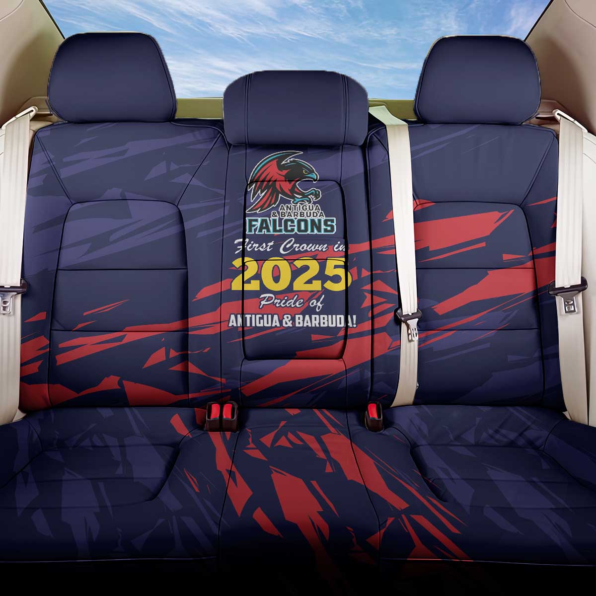 Caribbean Cricket Antigua and Barbuda Back Car Seat Cover History Begins Now - Wonder Print Shop