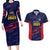 Caribbean Cricket Antigua and Barbuda Couples Matching Long Sleeve Bodycon Dress and Hawaiian Shirt History Begins Now - Wonder Print Shop